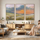 Mountain Sunset Wall Art Canvas Print Vintage Landscape by MyGreatCanvas | Canvas Wall Art Prints | Photo Prints & Wall Decor