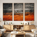 Black Orange Abstract Wall Art Canvas Print Modern Textured by MyGreatCanvas | Canvas Wall Art Prints | Photo Prints & Wall Decor