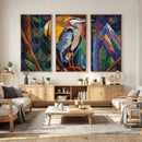 Colorful Heron Wall Art Canvas Print Tropical Bird Abstract by MyGreatCanvas | Canvas Wall Art Prints | Photo Prints & Wall Decor