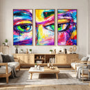 Colorful Abstract Face Wall Art Canvas Print – Modern Pop by MyGreatCanvas | Canvas Wall Art Prints | Photo Prints & Wall Decor