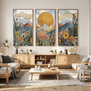Boho Mountain Landscape Large Wall Art, Horizontal Gold by MyGreatCanvas | Canvas Wall Art Prints | Photo Prints & Wall Decor