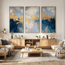 Blue Gold Abstract Large Framed Canvas Wall Art, Modern by MyGreatCanvas | Canvas Wall Art Prints | Photo Prints & Wall Decor