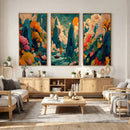 Colorful Japanese Landscape Print: Maximalist Panoramic Wall by MyGreatCanvas | Canvas Wall Art Prints | Photo Prints & Wall Decor