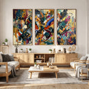 Geometric Abstract Wall Art Canvas Print, Orange Blue by MyGreatCanvas | Canvas Wall Art Prints | Photo Prints & Wall Decor