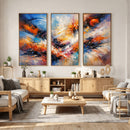 Lyrical Abstraction Wall Art Canvas Print, Orange Blue by MyGreatCanvas | Canvas Wall Art Prints | Photo Prints & Wall Decor