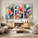 Geometric Abstract Wall Art Canvas Print, Orange Blue by MyGreatCanvas | Canvas Wall Art Prints | Photo Prints & Wall Decor