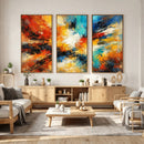 Lyrical Abstract Wall Art Canvas Print, Orange Blue Abstract by MyGreatCanvas | Canvas Wall Art Prints | Photo Prints & Wall Decor