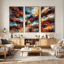 Lyrical Abstrac Wall Art Canvas Print, Orange Blue Abstract by MyGreatCanvas | Canvas Wall Art Prints | Photo Prints & Wall Decor