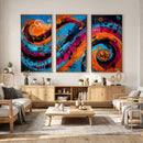 Geometric Abstract Wall Art Canvas Print, Orange Blue by MyGreatCanvas | Canvas Wall Art Prints | Photo Prints & Wall Decor