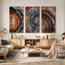 Tree Ring Triptych Canvas Wall Art — Set of 3 Wood Grain by MyGreatCanvas | Canvas Wall Art Prints | Photo Prints & Wall Decor