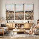Neutral Wildflower Field Canvas Wall Art — Beige Earth Tone by MyGreatCanvas | Canvas Wall Art Prints | Photo Prints & Wall Decor
