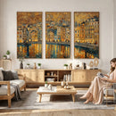 Gustav Klimt Golden Cityscape Wall Art Canvas Print, Framed by MyGreatCanvas | Canvas Wall Art Prints | Photo Prints & Wall Decor