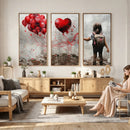 Girl Graffiti Wall Art Canvas Print, Red Balloon Heart by MyGreatCanvas | Canvas Wall Art Prints | Photo Prints & Wall Decor