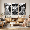 Vintage Propeller Plane Wall Art Canvas Print, Black and by MyGreatCanvas | Canvas Wall Art Prints | Photo Prints & Wall Decor