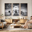 Airplane Wall Art Canvas Print, Black and White Jet Aircraft by MyGreatCanvas | Canvas Wall Art Prints | Photo Prints & Wall Decor