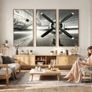 Vintage Airplane Wall Art Canvas Print, Black and White by MyGreatCanvas | Canvas Wall Art Prints | Photo Prints & Wall Decor