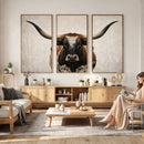 Texas Longhorn Canvas Wall Art Western Bull Desert Moody by MyGreatCanvas | Canvas Wall Art Prints | Photo Prints & Wall Decor