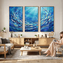 School of Fish Canvas Print | Blue Ocean Underwater Wall Art by MyGreatCanvas | Canvas Wall Art Prints | Photo Prints & Wall Decor