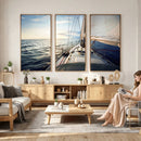 Sailboat Wall Art Canvas Print, Ocean Sunset Sailing Framed by MyGreatCanvas | Canvas Wall Art Prints | Photo Prints & Wall Decor