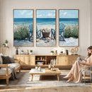 Beach Canvas Wall Art Coastal Adirondack Chairs Ocean by MyGreatCanvas | Canvas Wall Art Prints | Photo Prints & Wall Decor