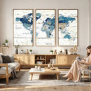 Watercolor World Map Canvas Wall Art Print – Abstract by MyGreatCanvas | Canvas Wall Art Prints | Photo Prints & Wall Decor