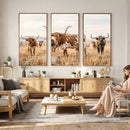 Texas Longhorn Canvas Wall Art, Rustic Farm Animal Photography Print, Farmhouse Country Decor, Western Ranch Art by MyGreatCanvas | Canvas Wall Art Prints | Photo Prints & Wall Decor
