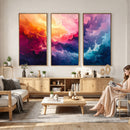 Colorful Abstract Canvas Wall Art Print, Vibrant Popup Color Art Print