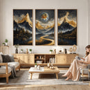 Abstract Mountain Wall Art Canvas Print Modern Landscape Painting Print