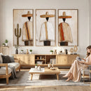 Mexican Wall Art Canvas Print, Southwestern Sombrero Poncho Painting, Neutral Earthy Boho Decor, Fiesta Living Room Art, Impasto Style Print by MyGreatCanvas | Canvas Wall Art Prints | Photo Prints & Wall Decor