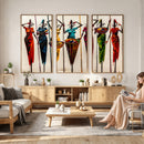 African Folk Art Canvas Wall Art, Colorful African Women Village Painting Print, Tribal Ethnic Home Decor, Vibrant African Art, Living Room by MyGreatCanvas | Canvas Wall Art Prints | Photo Prints & Wall Decor