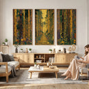 Gustav Klimt Style Forest Canvas Wall Art, Golden Forest Path Floral Art Nouveau Print, Enchanted Woodland Decor by MyGreatCanvas | Canvas Wall Art Prints | Photo Prints & Wall Decor