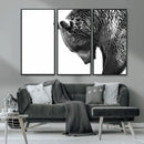 Black and White Grizzly 399 Bear Canvas Print Wall Art | by MyGreatCanvas | Canvas Wall Art Prints | Photo Prints & Wall Decor