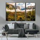 Half Dome Yosemite Canvas Wall Art – Majestic Triptych
