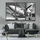 Vintage Airplane on Runway Canvas Print by MyGreatCanvas | Canvas Wall Art Prints | Photo Prints & Wall Decor