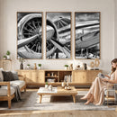 Vintage Antique Airplane Wall Art Canvas Print