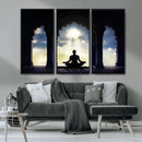 Women and Yoga Wall Art Canvas Print