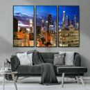 Los Angeles Night Wall Art Canvas Print