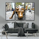 Charging Bull Wall Art Canvas Print