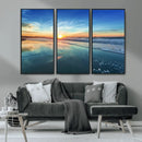 Blue Sky and Beach Wall Art Canvas Print