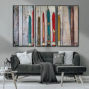 Vintage Wooden Weathered Ski's in Front of an Old Barn Wall by MyGreatCanvas | Canvas Wall Art Prints | Photo Prints & Wall Decor
