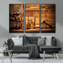Rustic Whiskey and Barrel Canvas Print by MyGreatCanvas | Canvas Wall Art Prints | Photo Prints & Wall Decor
