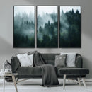 Misty Forest Wall Art – Serene Green Landscape Canvas Print, by MyGreatCanvas | Canvas Wall Art Prints | Photo Prints & Wall Decor