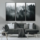 Foggy Forest Wall Art Canvas Print | 3 Panel Large Misty by MyGreatCanvas | Canvas Wall Art Prints | Photo Prints & Wall Decor