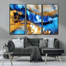 Blue Orange Marble Fluid Effect Canvas Wall Art Print by MyGreatCanvas | Canvas Wall Art Prints | Photo Prints & Wall Decor