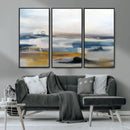 Abstract Landscape Wall Art Canvas | 3 Panel Modern Blue, by MyGreatCanvas | Canvas Wall Art Prints | Photo Prints & Wall Decor