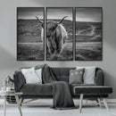 Fluffy Cattle Wall Art Print, Highland Cow Canvas, Framed by MyGreatCanvas | Canvas Wall Art Prints | Photo Prints & Wall Decor