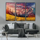 Mountain and Daylight Red Sunset Wall Art Canvas Print by MyGreatCanvas | Canvas Wall Art Prints | Photo Prints & Wall Decor