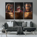 Wine and Barrels Wall Art Canvas Print by MyGreatCanvas | Canvas Wall Art Prints | Photo Prints & Wall Decor