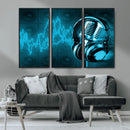 Music and Microphone Wall Art Canvas Print by MyGreatCanvas | Canvas Wall Art Prints | Photo Prints & Wall Decor