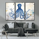 Octopus Canvas Wall Art | Coastal Marine Life Artwork for by MyGreatCanvas | Canvas Wall Art Prints | Photo Prints & Wall Decor